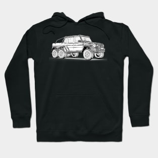 G63 6X6 Truck Wireframe Hoodie